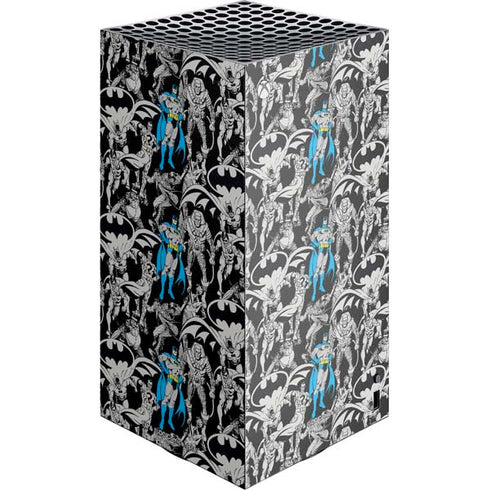 DC Comics Batman Characters Action Poses Print XBox Series X Digital Edition Console Skin